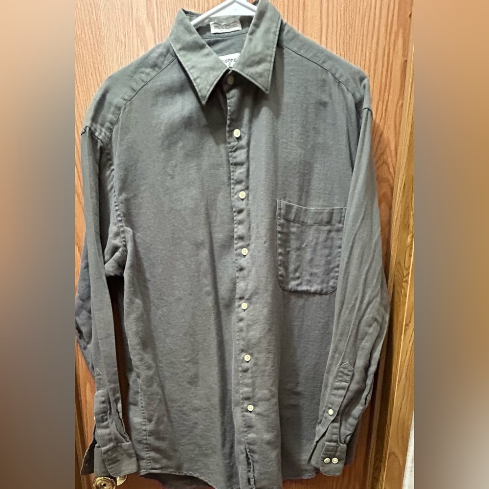 Claiborne Gray Herringbone Shirt